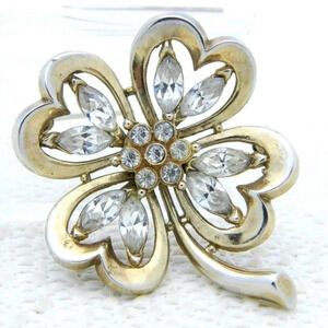 TRIFARI PAT PEND Alfred Philippe Clear Brooch